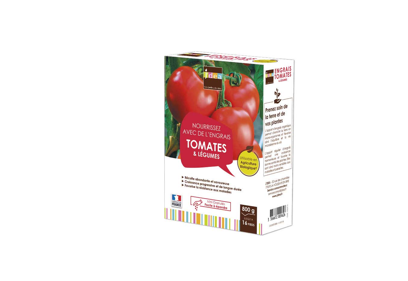 Engrais Tomates & Légumes 800g - J'DEA