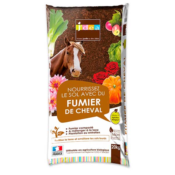 Fumier De Cheval 20kg Jdea Fertiliser Ameliorer Le Sol Jardin Decor